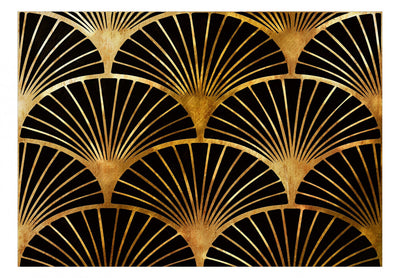 Fototapetes Art Deco stilā zeltā un melnā krāsā, 143213 G-ART