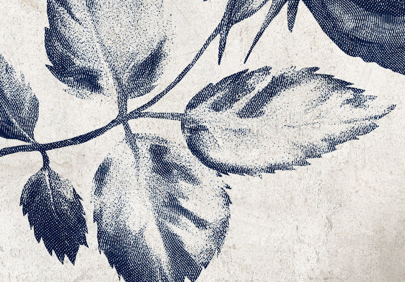 Wall Murals with blue peonies 