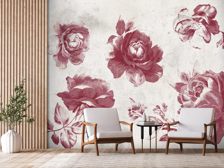 Fototapetes ar peonijām tumši rozā krāsā #893544 G-ART