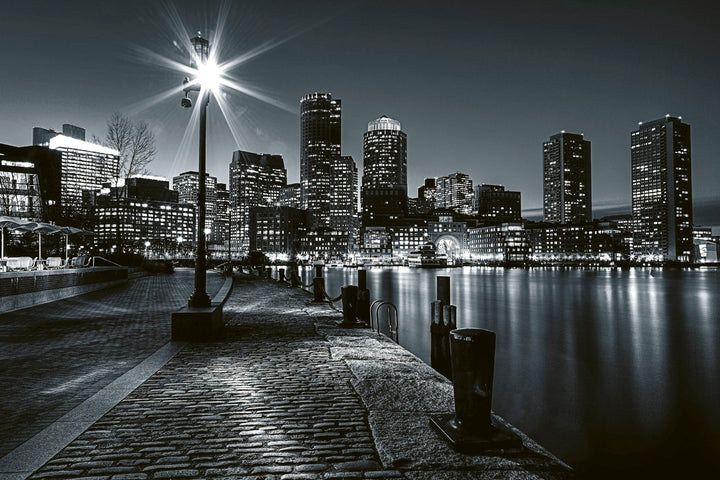 Fototapetes ar nakts Bostonu ASV D-ART