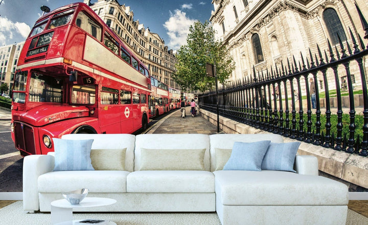 Fototapetes ar Londonas divstāvu autobusu D-ART