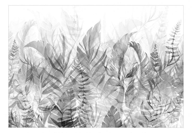 Fototapetes Džungļu lapas (melnbaltas) G-ART
