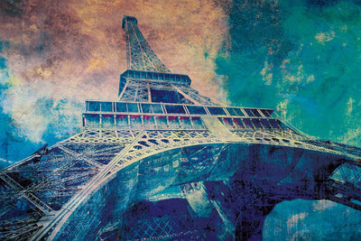 Valokuvatapetti Eiffel-torni vintage-tyyliin (versio 1) - D375 D-ART