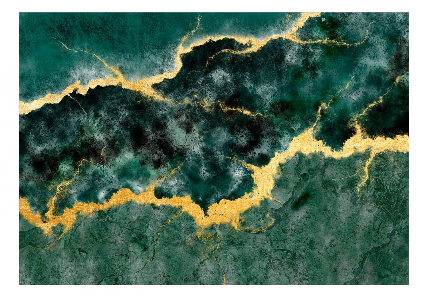 Fototapetes - Malahīta ainava zaļā krāsā G-ART