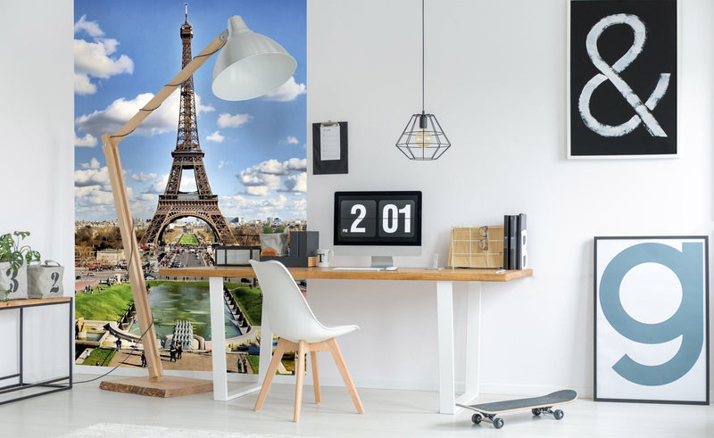 Fototapetes ar satriecoši skaistu Parīzes skatu uz Eifeļa torni G-ART