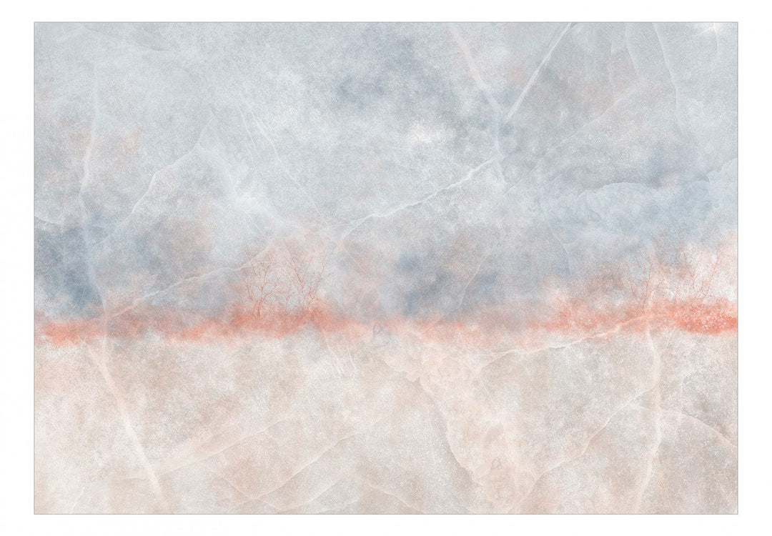 Fototapetes - Pavasara panorāma pelēkā un rozā krāsā G-ART