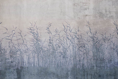 Fototapetes Pļava vintāžas stilā zilgani pelēkā krāsā - D384 D-ART