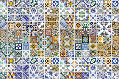 Fototapetes ar portugāļu flīzēm - kolāža D-ART