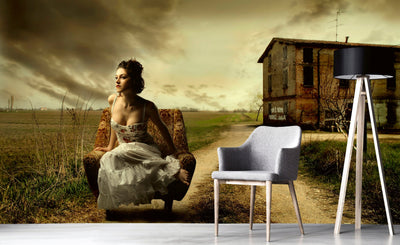 Fototapetes - Sieviete uz krēsla D-ART