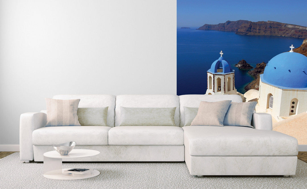 Fototapetes ar skatu uz Santorini D-ART