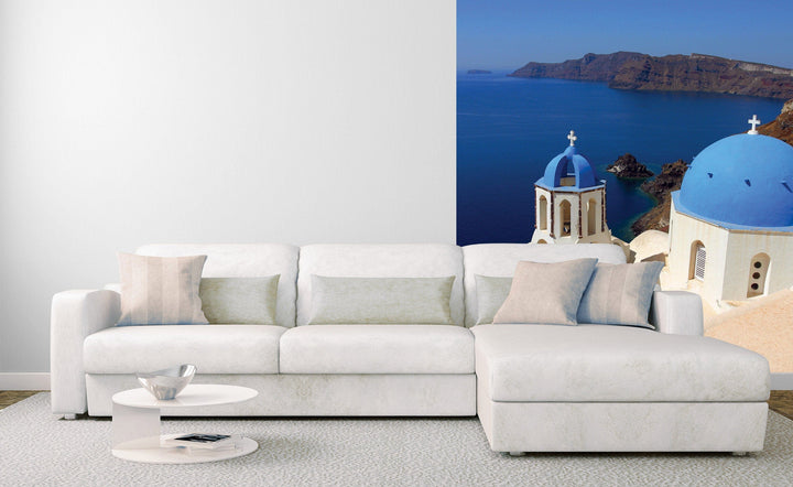 Fototapetes ar skatu uz Santorini D-ART