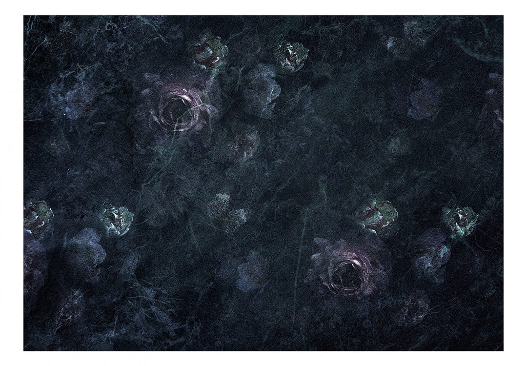 Fototapetes - Tumšās rozes (tumši zilā krāsā) G-ART