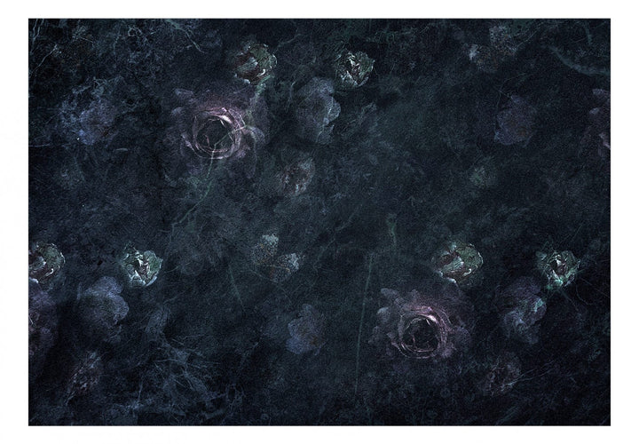 Fototapetes - Tumšās rozes (tumši zilā krāsā) G-ART