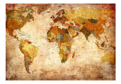 Fototapetes Vecā pasaules karte bēšā krāsā Art. 106586