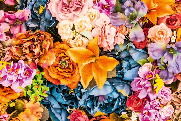 Fototapetes ar stilizētiem ziediem - Vintāžas ziedi D-ART