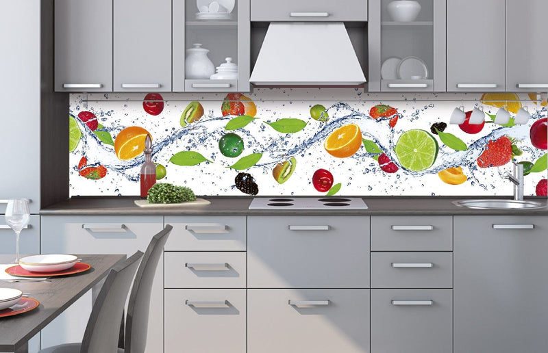 Fototapetes virtuvei ar lamināciju, pašlīmējošas plēve un flizelīns - Augļi  (260x60 cm) Art4home