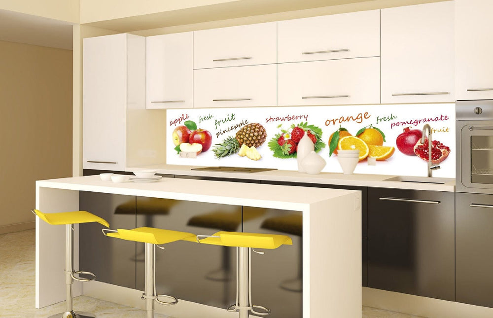 Fototapetes virtuvei uz pašlīmējošas plēves - Augļu maisījums (260x60 cm) Art4home