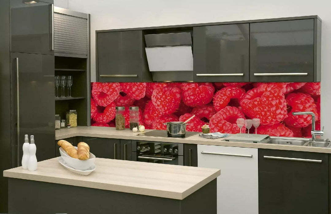 Fototapetes virtuvei ar lamināciju - Avenes (260x60 cm) Art4home