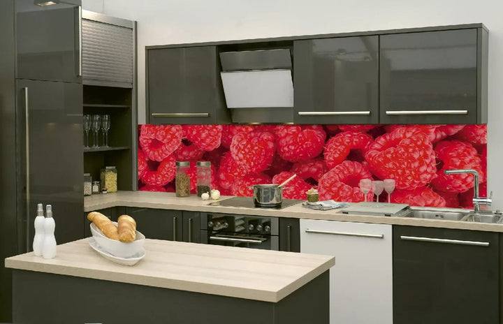 Fototapetes virtuvei ar lamināciju - Avenes (260x60 cm) Art4home