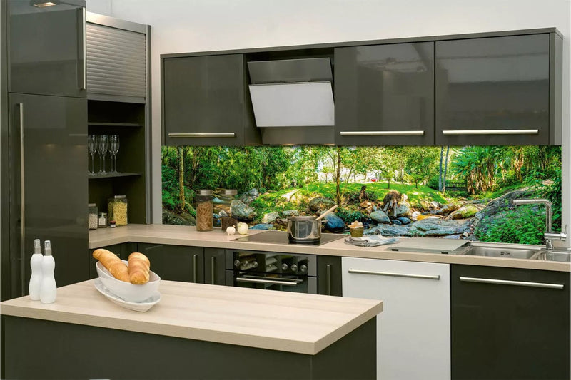 Fototapetes virtuvei ar lamināciju, pašlīmējošas plēve un flizelīns - Botāniskais dārzs (260x60 cm) Art4home