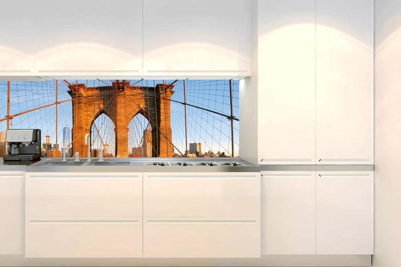 Fototapetes virtuvei ar lamināciju, pašlīmējošas plēve un flizelīns - Bruklinas tilts (180x60 cm) Art4home
