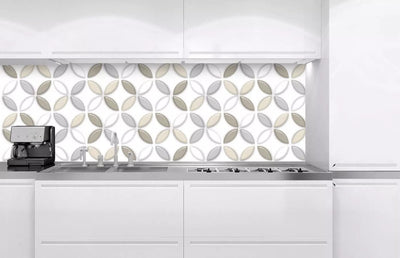 Fototapetes virtuvei ar lamināciju, pašlīmējošas plēve un flizelīns - Brūnas ziedlapiņas  (180x60 cm) Art4home