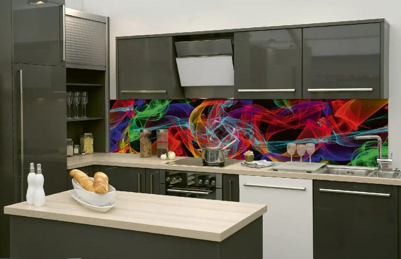 Fototapetes virtuvei ar lamināciju, pašlīmējošas plēve un flizelīns - Elegantas līnijas  (260x60 cm) Art4home