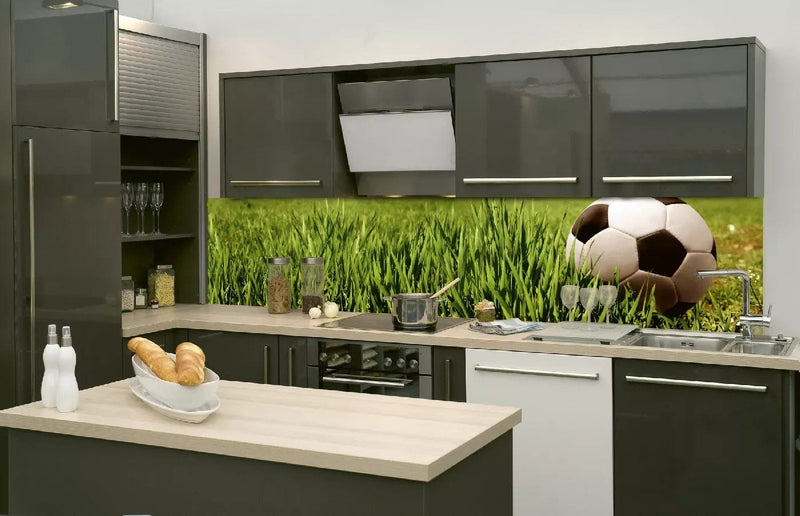 Fototapetes virtuvei ar lamināciju, pašlīmējošas plēve un flizelīns - Futbola bumba  (260x60 cm) Art4home