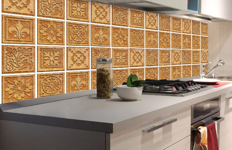 Fototapetes virtuvei ar lamināciju, pašlīmējošas plēve un flizelīns - Granīta flīzes  (180x60 cm) Art4home