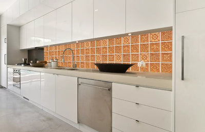 Fototapetes virtuvei ar lamināciju, pašlīmējošas plēve un flizelīns - Granīta flīzes (350x60 cm) Art4home