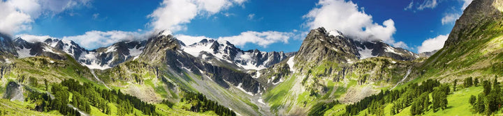 Laminētas pašlīmējošas fototapetes virtuvei - Kalni (260x60 cm) Art4home