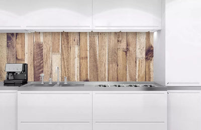 Fototapetes virtuvei ar lamināciju, pašlīmējošas plēve un flizelīns - Koka siena  (180x60 cm) Art4home