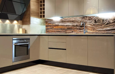 Fototapetes virtuvei ar lamināciju, pašlīmējošas plēve un flizelīns - Koku miza  (180x60 cm) Art4home