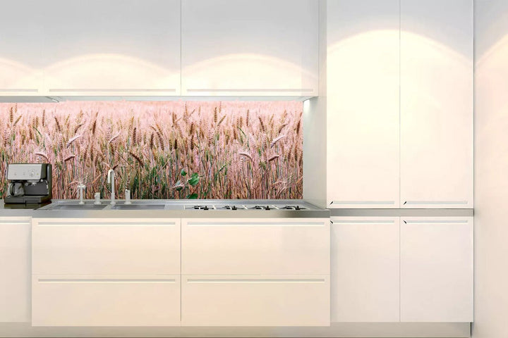 Pašlīmējošas fototapetes virtuvei - Kviešu lauks (180x60 cm) Art4home