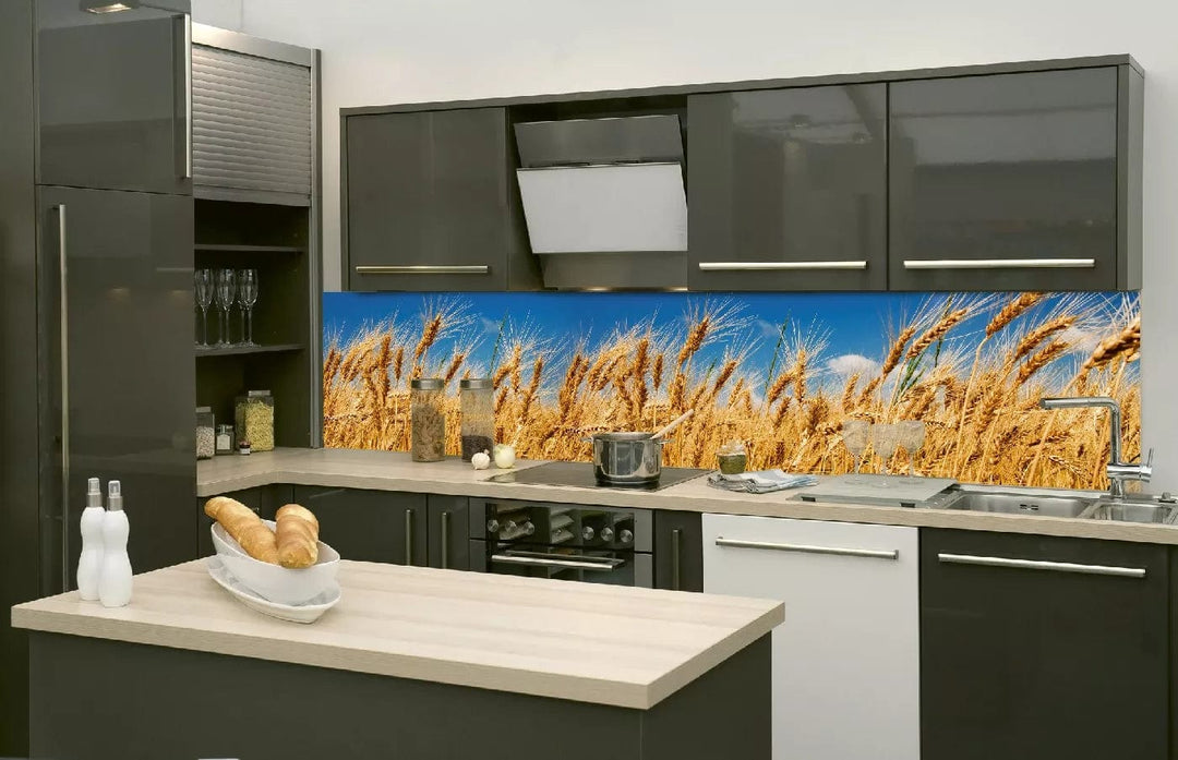 Pašlīmējošas fototapetes virtuvei - Kviešu lauks II (260x60 cm) Art4home