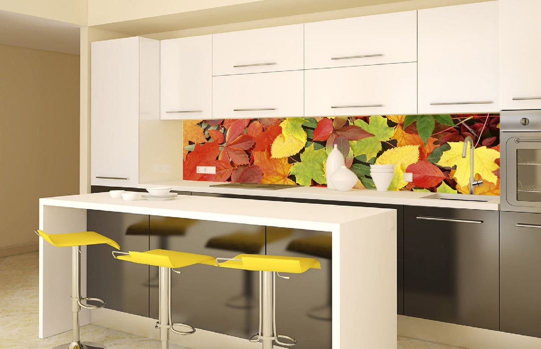 Pašlīmējošas fototapetes virtuvei - Lapas (260x60 cm) Art4home