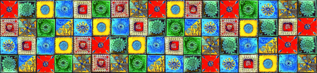 Pašlīmējošas fototapetes virtuvei - Lisboa flīzes (260x60 cm) Art4home