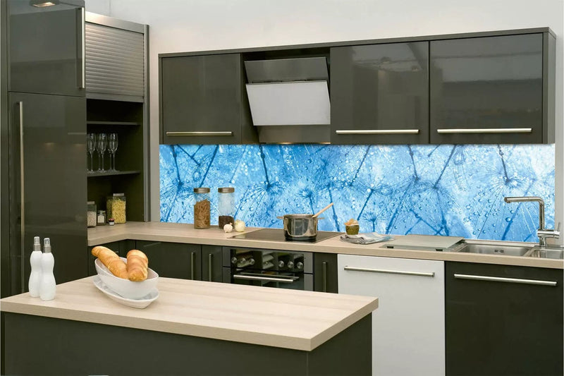 Fototapetes virtuvei ar lamināciju, pašlīmējošas plēve un flizelīns - Makro pienenes (260x60 cm) Art4home