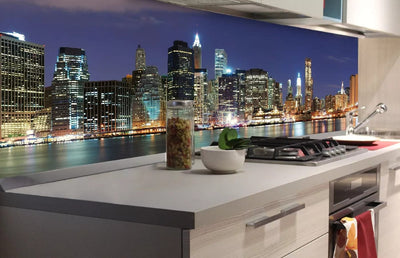 Fototapetes virtuvei ar lamināciju, pašlīmējošas plēve un flizelīns - Manhetena  (180x60 cm) Art4home