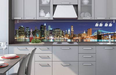 Fototapetes virtuvei ar lamināciju, pašlīmējošas plēve un flizelīns - Manhetena  (260x60 cm) Art4home