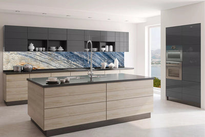 Fototapetes virtuvei ar lamināciju, pašlīmējošas plēve un flizelīns - Marmora faktūra (350x60 cm) Art4home