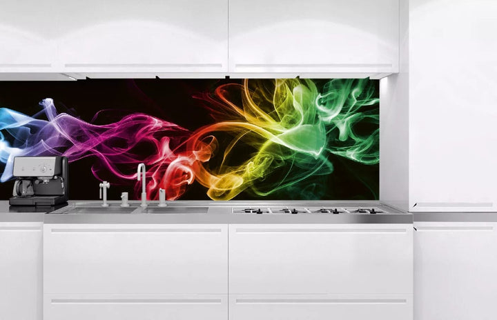 Pašlīmējošas fototapetes virtuvei - Melni dūmi  (180x60 cm) Art4home