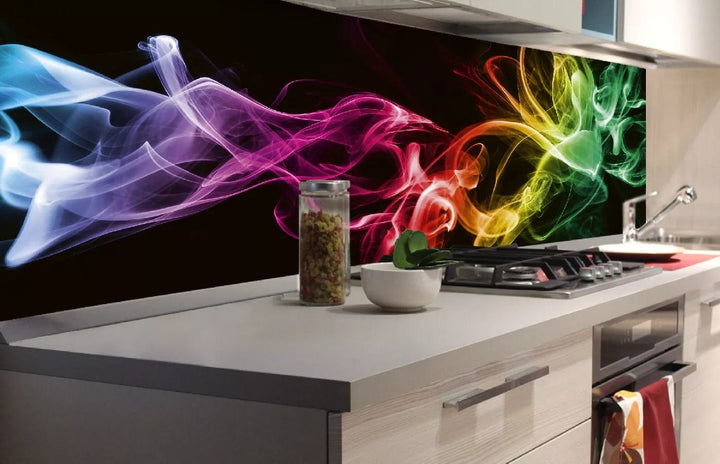 Pašlīmējošas fototapetes virtuvei - Melni dūmi  (180x60 cm) Art4home