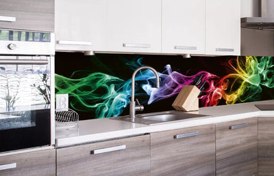 Fototapetes virtuvei ar lamināciju, pašlīmējošas plēve un flizelīns - Melni dūmi  (260x60 cm) Art4home