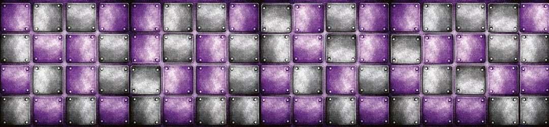 Pašlīmējošas fototapetes virtuvei - Metāla flīzes (260x60 cm) Art4home