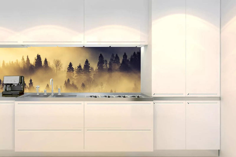 Fototapetes virtuvei ar lamināciju, pašlīmējošas plēve un flizelīns - Meža ainava (180x60 cm) Art4home