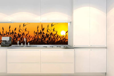 Fototapetes virtuvei ar lamināciju, pašlīmējošas plēve un flizelīns - Niedres  (180x60 cm) Art4home