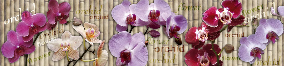 Pašlīmējošas fototapetes virtuvei - Orhideja  (260x60 cm) Art4home