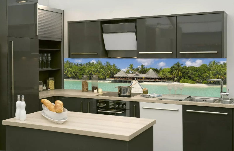 Fototapetes virtuvei ar lamināciju, pašlīmējošas plēve un flizelīns - Piestātne  (260x60 cm) Art4home