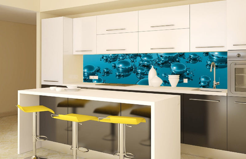 Fototapetes virtuvei ar lamināciju, pašlīmējošas plēve un flizelīns - Pilieni  (260x60 cm) Art4home